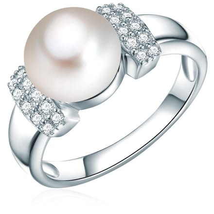 Valero Pearls Parel ring Sterling zilver Gekweekte zoetwaterparels wit