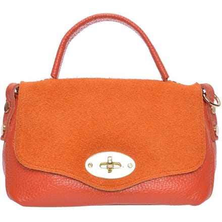 Roberta M Oranje Rundleer Tas