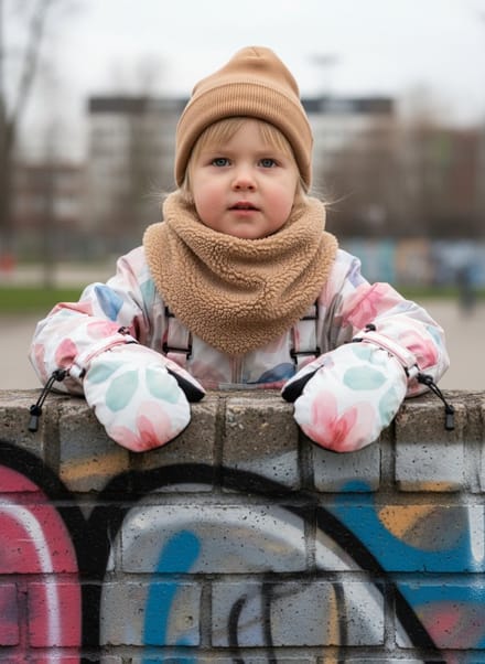 Ducksday Wanten – Warm, Waterdicht & Winddicht – Gerecycled Polyester – PFAS-vrij –Bliss - Maat S - 2-3 jaar