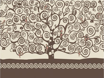 Fotobehang - Spiral branches.