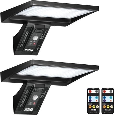 Krachtige Solar Buitenlamp met Bewegingssensor - 104 LED's & 3 Kleurtemperaturen