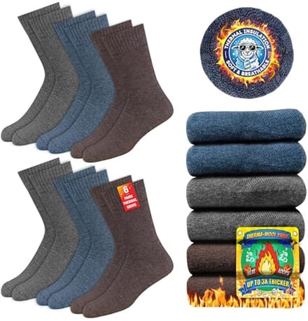 Thermische Sokjes voor de Winter - 6 Paar Dikke Warmte Sokken