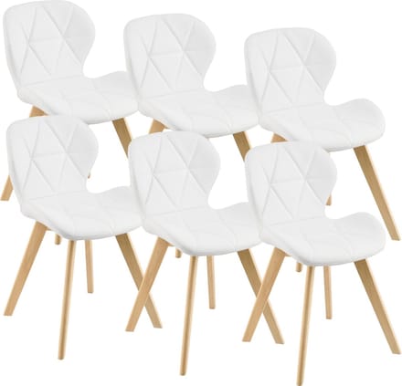Eetkamerstoel Almhult 81x57x49 cm set van 6 wit