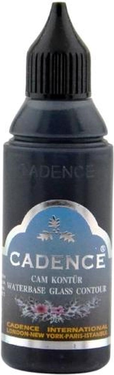 Cadence Glas- en Porseleinverf Contour 50 ml Zwart