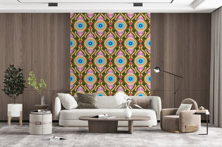 Behang - Fotobehang Design - Orient - Retro - Breedte 165 cm x hoogte 220 cm