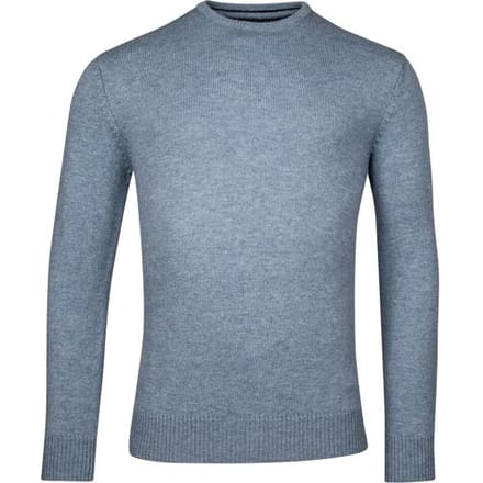 Baileys Trui Crew Neck Lambswool Single Knit Midden Blauw / male