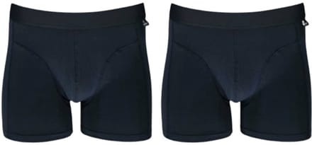 Apollo Boxershorts Heren Biokatoen Navy 2 Stuks Maat M