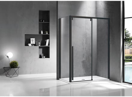 FugaFlow Efficiente Vetro Schuifdeur - 140x200cm - softclose - links/rechts - zwart mat