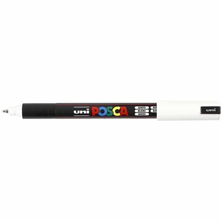 Posca Marker, afm PC-1MR, lijndikte 0,7 mm, extra-fijn, wit, 1 stuk