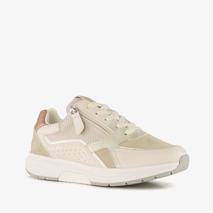 Blue Box dames sneakers beige goud - Maat 41 - Uitneembare zool
