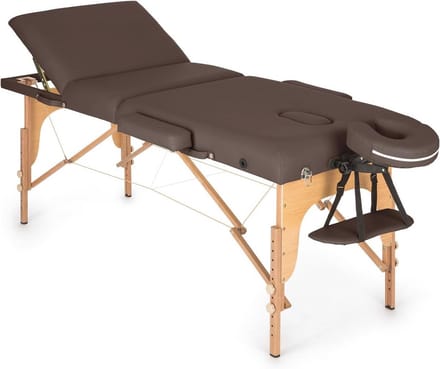 Massagetafel met Inklapbare Rugleuning en Hoofdsteun - Verstelbare Massagebank voor Ontspanning