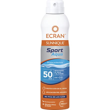 Ecran Sunnique Sport Aqua Beschermende Mist Spf50+ 250 ml