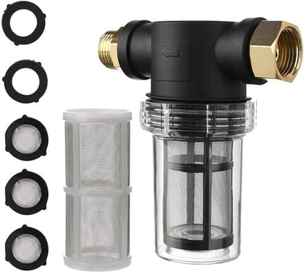 Heldere scherm cuvette ingebouwd waterfilter 40 mesh voor hogedrukreiniger tuin huis