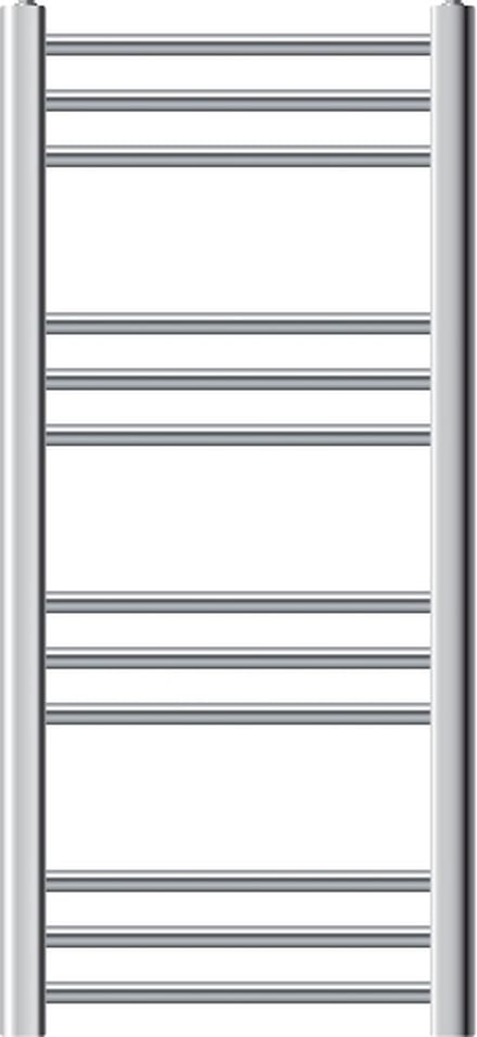 Badkamerradiator Sahara 400x800 mm chroom gebogen met zijaansluiting
