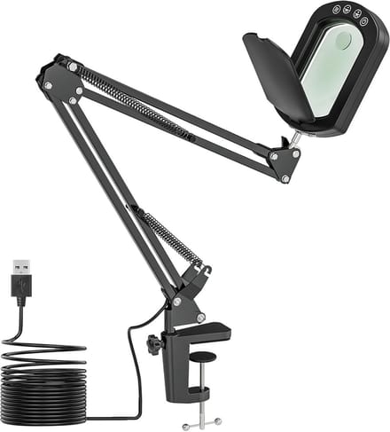 Vergrootglas met Verlichting - Loeplamp - Vergrootspiegel Led - Tafelklem