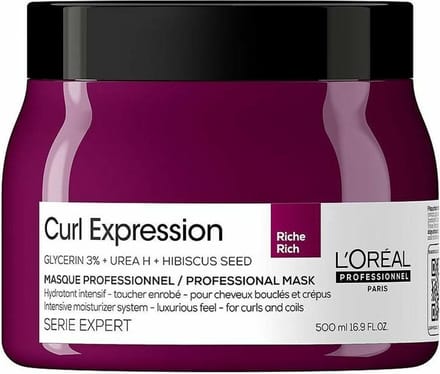 L’Oréal Professionnel - Curl Expression - Intensief Hydraterend Masker | Haarmasker voor krullend- of pluizend haar - 500 ml.
