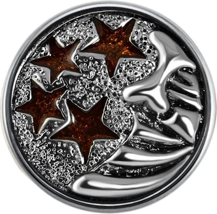 Quiges - Drukknoop Mini 12mm Maan en Sterren - EBCMK031