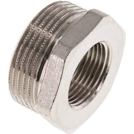 G 3/4'' x G 1 1/4'' F/M Vernikkeld Messing Verloopring 16 Bar - FL2S-FM-BN-034G-114G