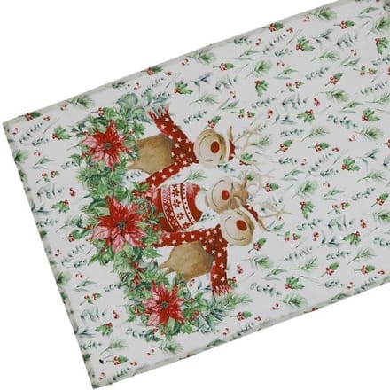 Kerst Tafelloper Filip Kerstdieren 45x150cm