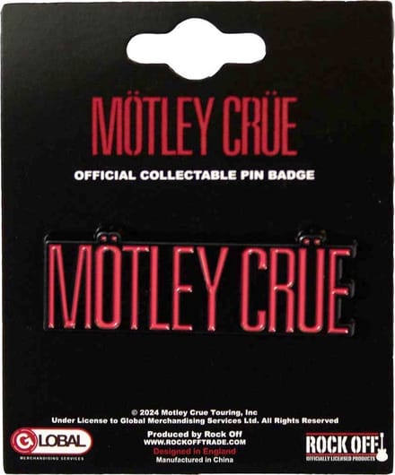 Motley Crue - Logo Pin - Rood/Zwart
