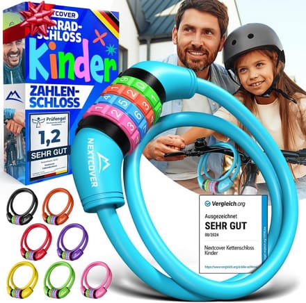 Stevig Fietsslot met 4-Cijferige Code voor Fiets, Step en Loopfiets - Extra Dikke Staalkabel (10mm)