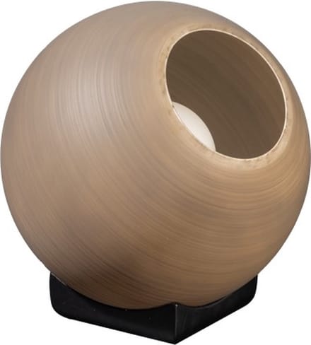 ETH Orb tafellamp 1x E27 Taupe/grijs glas 25cm / zwart
