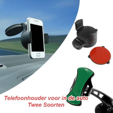 Telefoonhouder voor in de Auto – Twee Soorten ( 2-stuks )