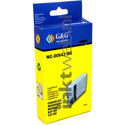 Huismerk Canon BJI-643 zwart (Huismerk (compatible))