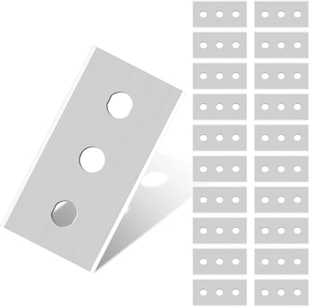 flintronic 20 stuks reservemes voor schraper, drie gaats glaskeramisch schraper, glaskeramisch schraper, metalen reservemes voor schraper, 43 * 22 mm