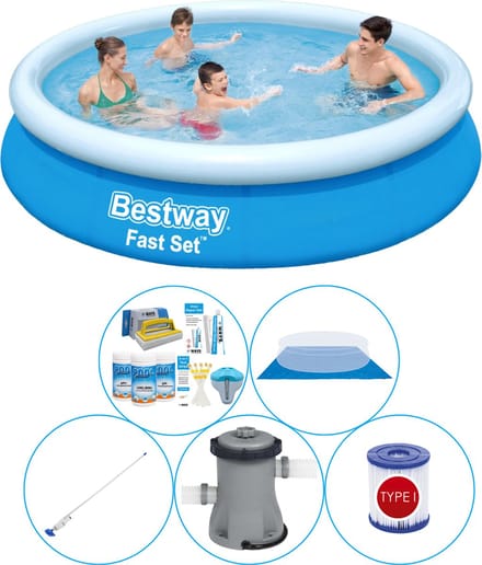 Fast Set Rond 366x76 cm - 6-delig - Zwembad Super Deal