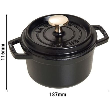 STAUB LA COCOTTE - Kookpot - Ø 140mm - Gietijzer - Zwart