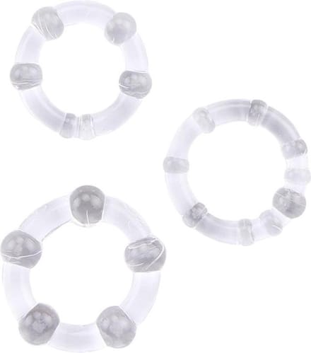 GK Power - Beaded Cockringen Set - 3 stuks - Transparant