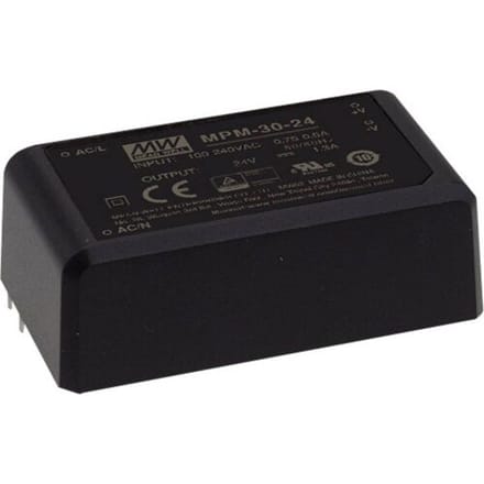 MEAN WELL MPM-30-12ST AC/DC-printnetvoeding 12 V/DC 2.5 A