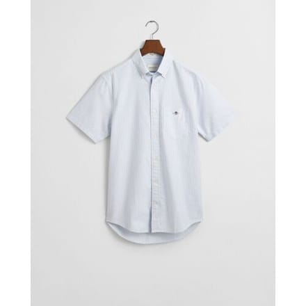 Gant Overhemd Classic Oxford Stripe Button-Down Short Sleeve Licht Blauw / male