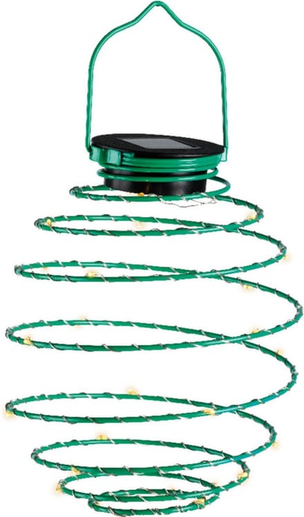 Lumineo Hanglamp - solar verlichting - groen - D16 cm - metaal - tuinverlichting