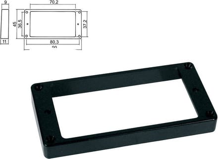 Boston HPF-04-TBK Pickup Ring voor Humbucker - Zwart Plastic
