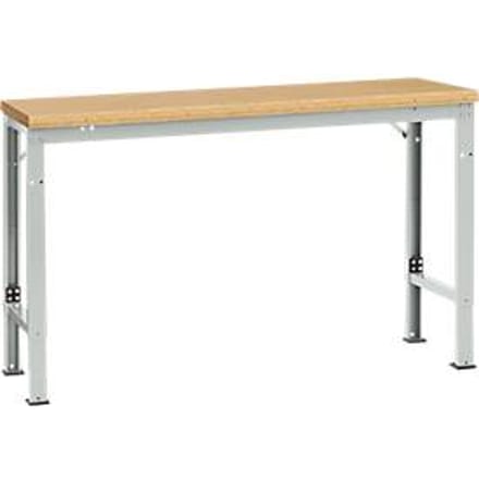 Manuflex basistafel UNIVERSAL Speciaal, 1500 x 800 mm, multiplex natuur, lichtgrijs