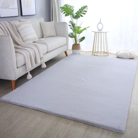 Flycarpets Teresa Hoogpolig Fluffy Vloerkleed - Zilver - 80x150 cm