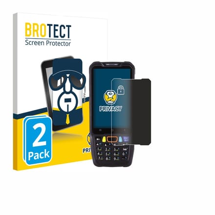 BROTECT - privacy screenprotector voor Point Mobile PM68 - Folie Beschermfolie Blauwlichtfilter 2 Stuks