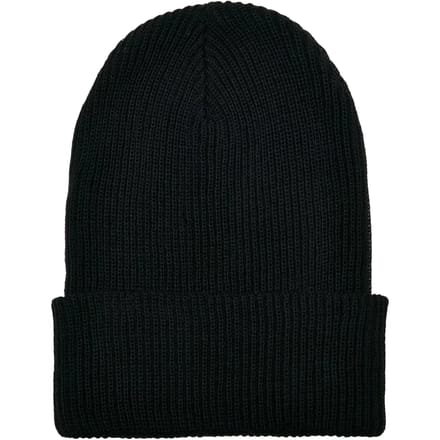 Urban Classics - Recycled Yarn Ribbed Knit Beanie Muts - Zwart