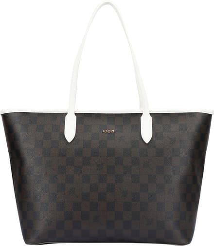JOOP! Schoudertas Piazza Edition Lara Shopper White Donkerbruin