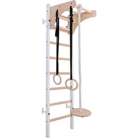 BenchK klimrek Set 211B met Kinderspeelaccessoires 211W Wit + A204 beuken