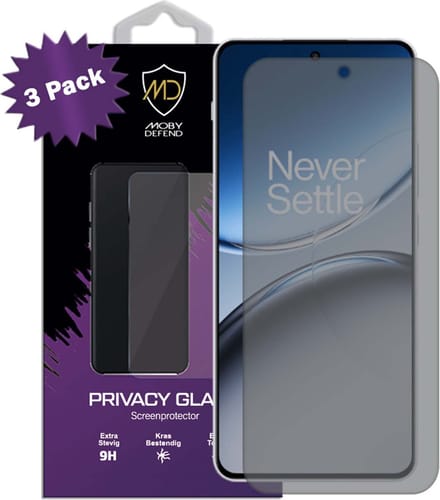 3-Pack MobyDefend Screenprotectors - Geschikt voor OnePlus Nord 4 - Matte Privacy Glass Screensavers