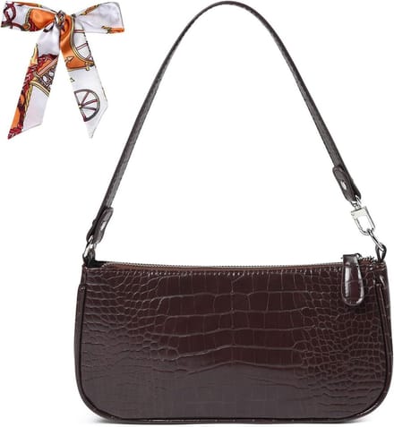 Dailygoods - Mini-Handtas van Leer voor Dames - Retro Krokodillenpatroon