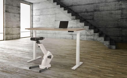 Ergonomisch elektrische verstelbaar zit/sta bureau Teez breed 120CM diep bladkleur Wit framekleur Wit (RAL9010)