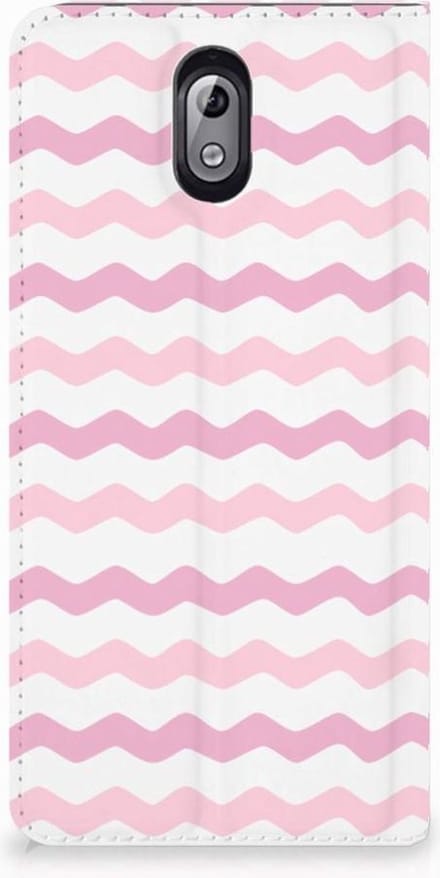 Nokia 3.1 (2018) Hoesje met Magneet Waves Roze