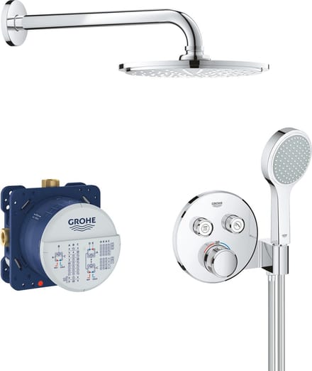 GROHE Grohtherm SmartControl Perfecte inbouw doucheset - Met thermostaatkraan - ø 21 c
