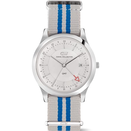 Daniel Wellington DW Watch Pathfinder GMT Rowden Frost-White Silver 39mm