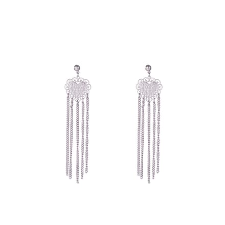 Go Dutch Label Oorknoppen love fringe Zilver