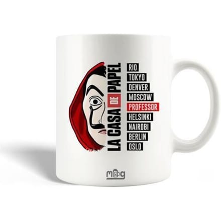 Keramische mok - La Casa De Papel - Seizoen 5 - 30cl - Vaatwasmachinebestendig - Wit